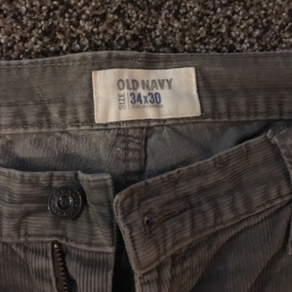 Old Navy Army Green Corduroy Pants Size 34/30 - Picture 2 of 3